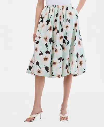 Inc International Concepts Women's Cotton Bubble Hem Midi Skirt, Macy's Exclusive In Multi