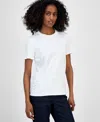 Inc International Concepts Petite Cotton Embellished Top, Exclusively At Macy's
