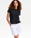 Inc International Concepts Women's High-rise Bermuda Shorts, Exclusively At Macy's In White