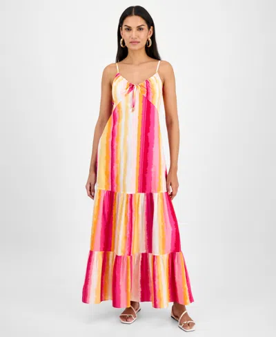 Inc International Concepts Women's Cotton Tiered Maxi Dress, Exclusively At Macy's