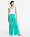 Inc International Concepts Women's Crinkle-satin Pull-on Wide-leg Pants, Exclusively At Macy's
