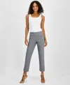 Inc International Concepts Women's Cropped Pull-on Pants, Exclusively At Macy's In Mid Hthr G