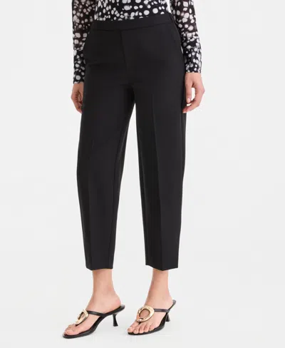 Inc International Concepts Women's Cropped Pull-on Pants, Macy's Exclusive In Black