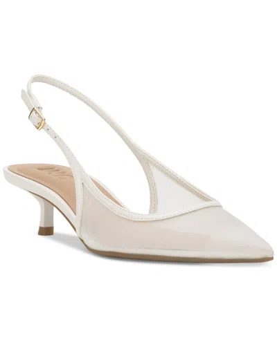 Inc International Concepts Women's Daianna Slingback Pumps, Exclusively At Macy's In White Mesh