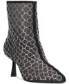 Inc International Concepts Women's Darissa Mesh Dress Booties, Created For Macy's In Black Mesh Bling
