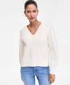 Inc International Concepts Women's Directional Ribbed Sweater, Macy's Exclusive In White