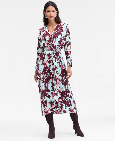 Inc International Concepts Women's Dolman-sleeve Surplice-neck Dress, Macy's Exclusive In Multi