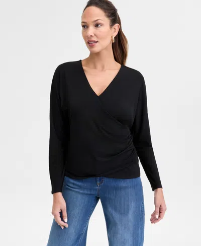 Inc International Concepts Women's Dolman-sleeve Top, Exclusively At Macy's In Deep Black