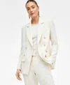 Inc International Concepts Women's Double-breasted Blazer, Exclusively At Macy's In Vintage Cr