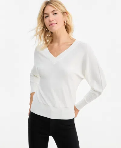 Inc International Concepts Women's Double V-neck Dolman Sweater, Macy's Exclusive In Magnolia Blossm