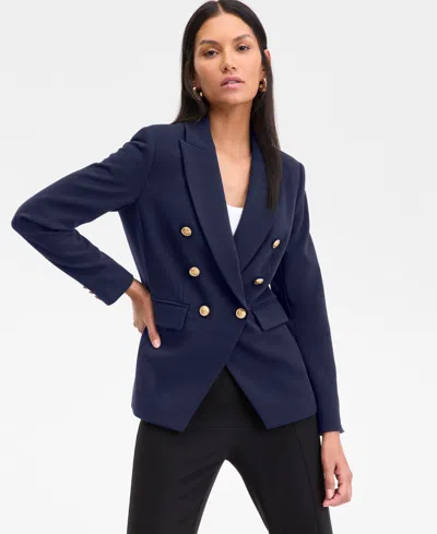 Inc International Concepts Women's Double-breasted Blazer, Exclusively At Macy's In Purple