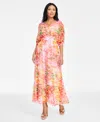 Inc International Concepts Women's Drawstring-sleeve Maxi Dress, Exclusively At Macy's In Solara Geo