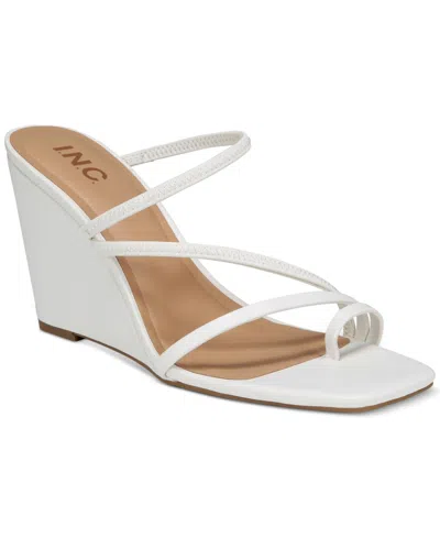 INC International Concepts Womens Gannie16 Closed Toe Slide White Size 8 M main image 0