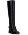 Inc International Concepts Womens Elani Block Heel Boots Macys Exclusive Regular Wide Calf In Black