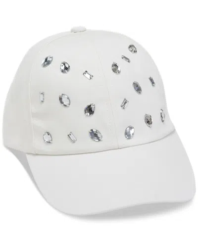 Inc International Concepts Women's Embellished Baseball Cap, Created For Macy's In White