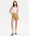 Inc International Concepts Women's Embellished Cuffed Shorts, Exclusively At Macy's In Brown