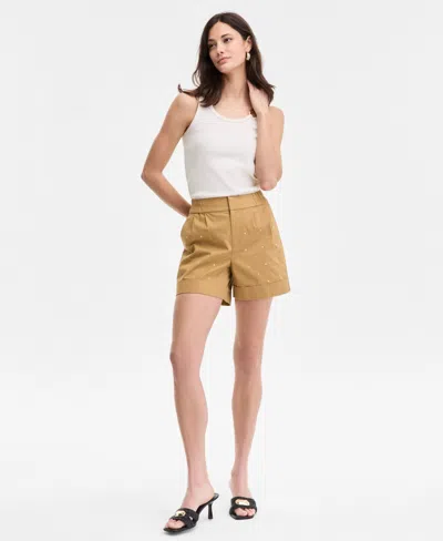 Inc International Concepts Women's Embellished Cuffed Shorts, Exclusively At Macy's