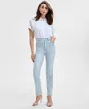 Inc International Concepts Women's Embellished High Rise Jeans, Exclusively At Macy's In Lt Indigo