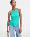 Inc International Concepts Women's Embellished Knit Camisole, Exclusively At Macy's In Blue