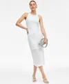 Inc International Concepts Women's Embellished Open-knit Sweater Dress, Exclusively At Macy's In White
