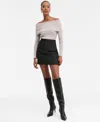 Inc International Concepts Women's Embroidered Mini Skirt, Macy's Exclusive In Black