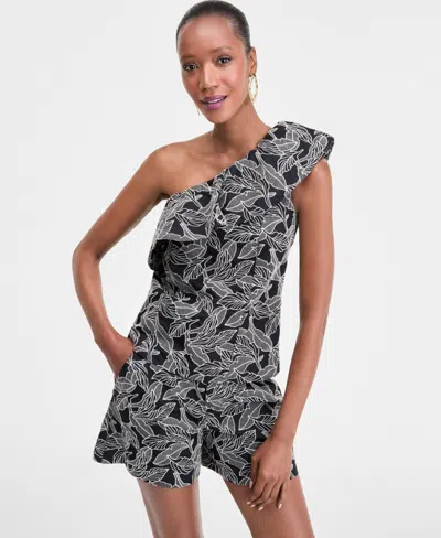 Inc International Concepts Women's Embroidered One-shoulder Top, Exclusively At Macy's