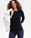 Inc International Concepts Women's Everyday Sweater Tunic, Macy's Exclusive In Black