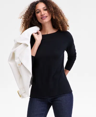 Inc International Concepts Women's Everyday Sweater Tunic, Macy's Exclusive In Black