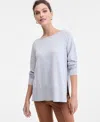 Inc International Concepts Women's Everyday Sweater Tunic, Macy's Exclusive In Gray