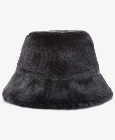 Inc International Concepts Women's Faux-fur And Fleece-lined Bucket Hat, Macy's Exclusive In Black