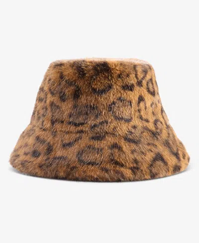 Inc International Concepts Women's Faux-fur And Fleece-lined Bucket Hat, Macy's Exclusive In Brown