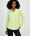 Inc International Concepts Women's Flap-pocket Shirt, Exclusively At Macy's In Multi