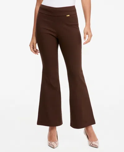 Inc International Concepts Women's Flared-leg Pull-on Pants, Exclusively At Macy's In Brown