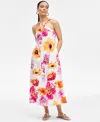 Inc International Concepts Women's Floral-print Linen-blend Maxi Dress, Exclusively At Macy's In Deima Blooms