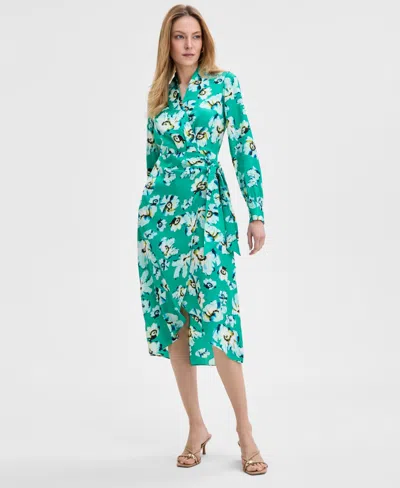Inc International Concepts Women's Floral-print Wrap Dress, Exclusively At Macy's In Ravenah Blms Wg