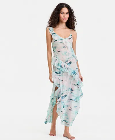 Inc International Concepts I.n.c International Concepts Women's Flutter Chiffon Nightgown, Macy's Exclusive In Multi