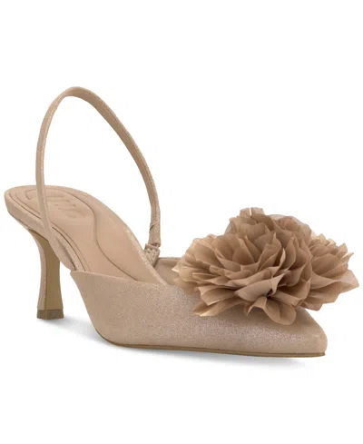 Inc International Concepts Women's Gelila Halter Back Pumps, Created For Macy's In Almond Fabric