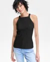 Inc International Concepts Women's Halter-neck Tank Top, Exclusively At Macy's In Black