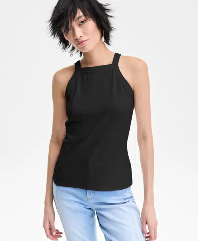 Inc International Concepts Women's Halter-neck Tank Top, Exclusively At Macy's In Black