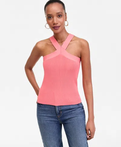 Inc International Concepts Women's Halter Sweater Tank, Macy's Exclusive In Pink