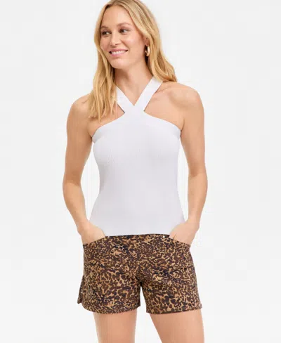 Inc International Concepts Women's Halter Sweater Tank, Macy's Exclusive In White