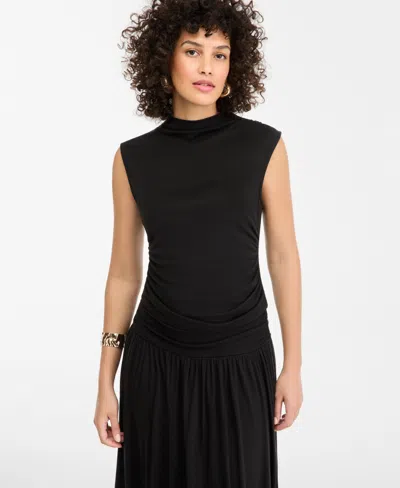 Inc International Concepts Women's High Neck Tank, Macy's Exclusive In Black