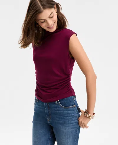 Inc International Concepts Women's High Neck Tank, Macy's Exclusive In Purple