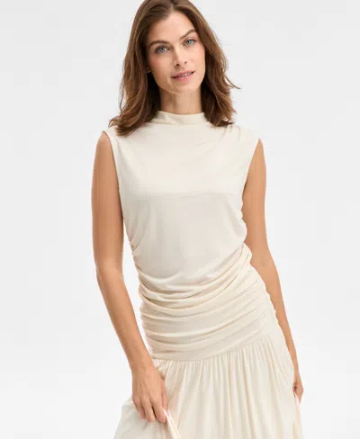 Inc International Concepts Women's High Neck Tank, Macy's Exclusive In Neutral