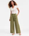 Inc International Concepts Women's High-rise Belted Wide-leg Pants, Macy's Exclusive In Green