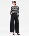 Inc International Concepts Women's High-rise Belted Wide-leg Pants, Macy's Exclusive In Black