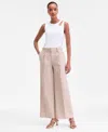 Inc International Concepts Women's High-rise Belted Wide-leg Pants, Macy's Exclusive In Neutral