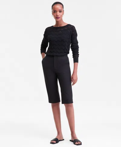 Inc International Concepts Women's High-rise Capri Pants, Macy's Exclusive In Black