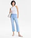 Inc International Concepts Women's High-rise Cropped Flare Jeans, Exclusively At Macy's In Blue