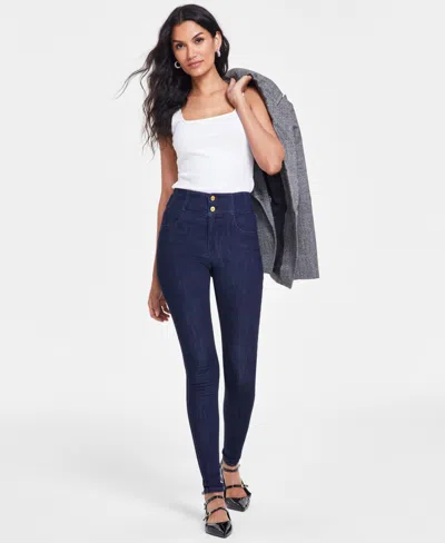 Inc International Concepts Women's Curvy High-rise Skinny Jeans, Created For Macy's In Dark Indigo